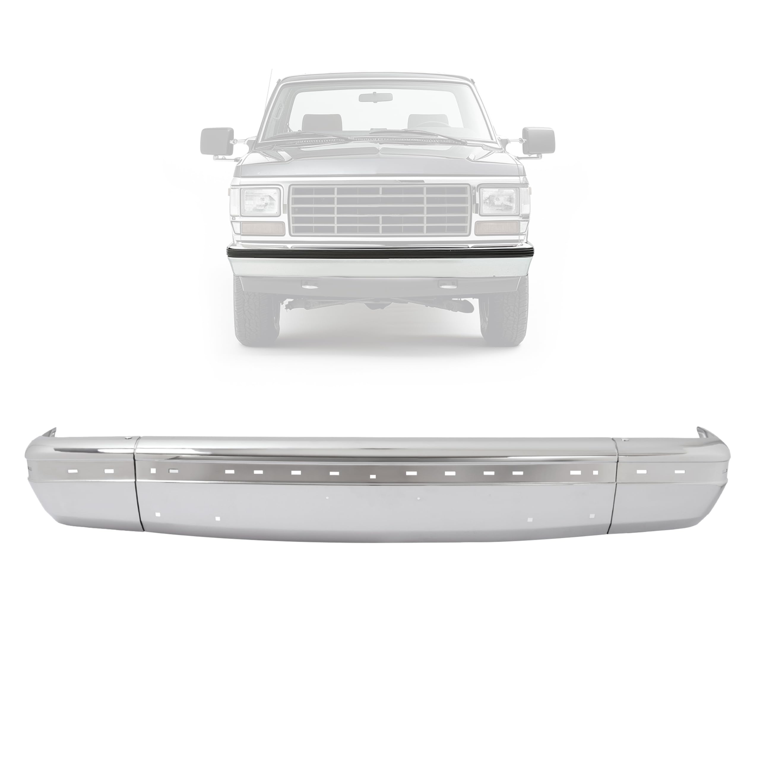 Amazon.com: KUAFU Front Bumper Compatible with 1987-1991 Ford
